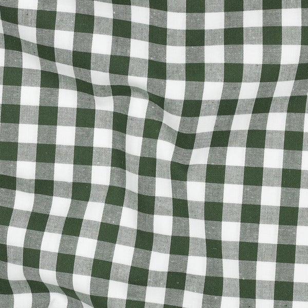 Kudottu ruutupuuvilla: Tumma vihre&auml;-valkoinen, ruudun koko 0,8 cm