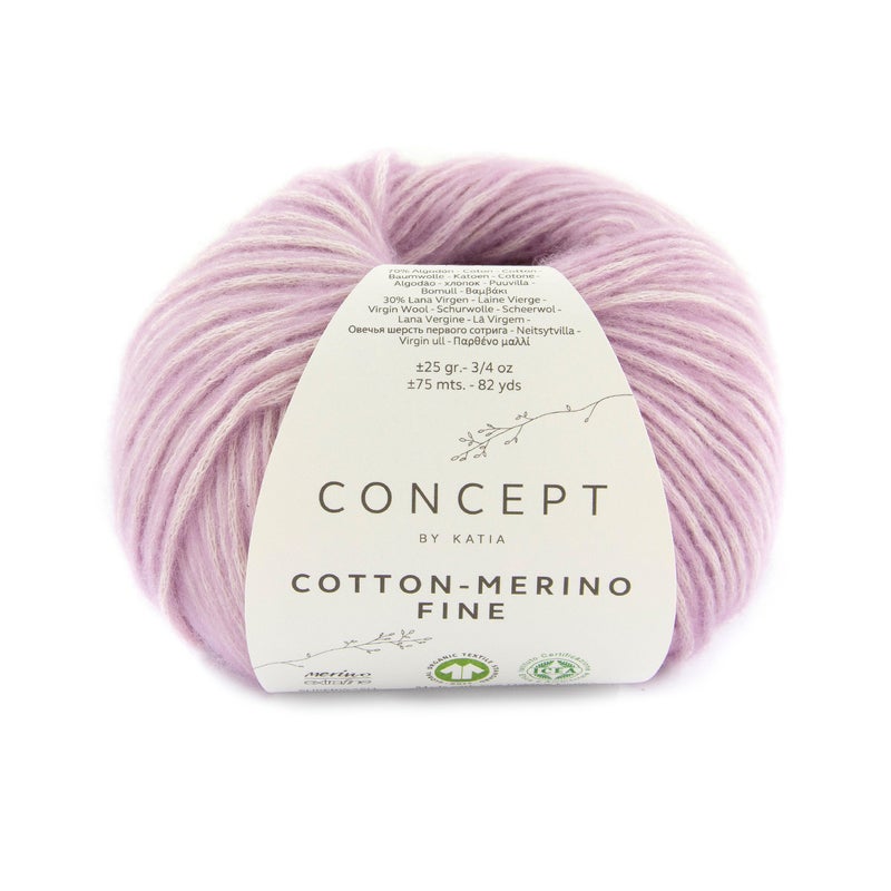 Concept by Katia: Cotton-merino FINE 25g, Liila 87