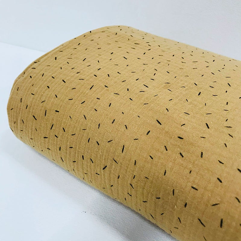 Pala 180-185cm, Double gauze: Lennokkaat lyhyet viivat, kameli